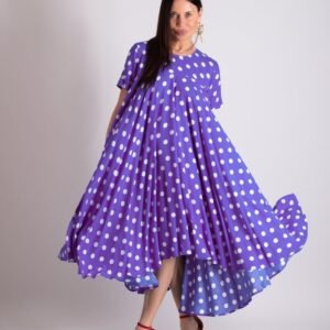 Purple Polka Dots Dress KOSARA